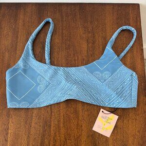 Skatie / Mya Bikini Top Phoenix Blur Blue Bandana